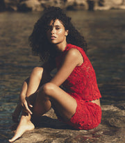 MARITZA SKIRT -- CARMINE