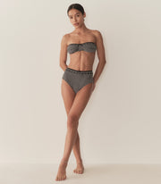 ALEX HIGH WAIST BIKINI BOTTOM -- LA MADDALENA GINGHAM