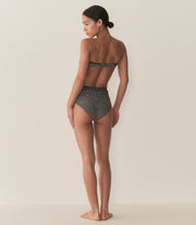 ALEX HIGH WAIST BIKINI BOTTOM -- LA MADDALENA GINGHAM