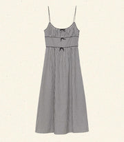 BELLINE DRESS -- NOIR LA MADDALENA GINGHAM