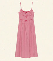 BELLINE DRESS -- ROUGE LA MADDALENA GINGHAM