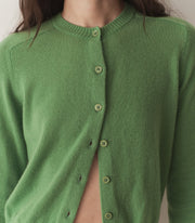 CLAUDINE CARDIGAN -- LIGHT KELLY GREEN