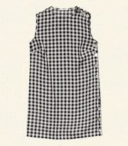 CORALIE DRESS -- BLACK MARILYN GINGHAM