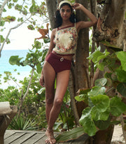 EVORA BIKINI BOTTOM -- DEEP SUMAC