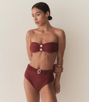 EVORA BIKINI BOTTOM -- DEEP SUMAC