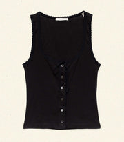 LOIS TANK -- BLACK QUELLE JOLIE POINTELLE