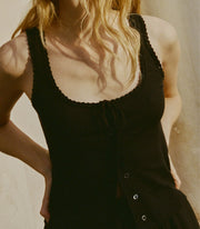 LOIS TANK -- BLACK QUELLE JOLIE POINTELLE
