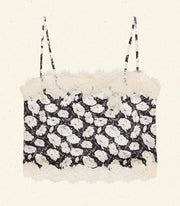 LOURE TOP -- NOIR FLEURS D'ANEMONE