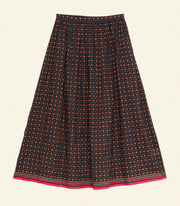 MARICETTE SKIRT -- NOIR MONTMARTRE FOULARD