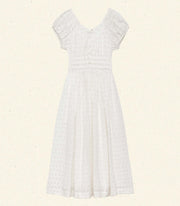 QUINN DRESS -- SALT EYELET