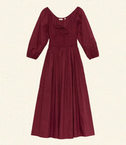QUINTESSA DRESS -- DEEP CRIMSON