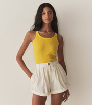 SEINE CASHMERE TANK -- CITRUS