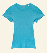VIVI CASHMERE TEE -- MEDITERRANEAN SEA